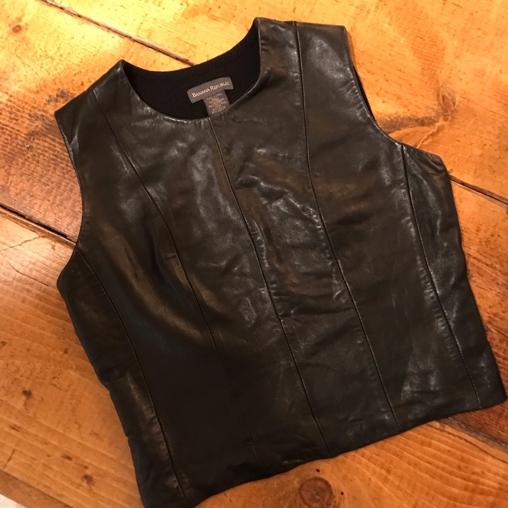 Sexy Soft Black Leather Tank.